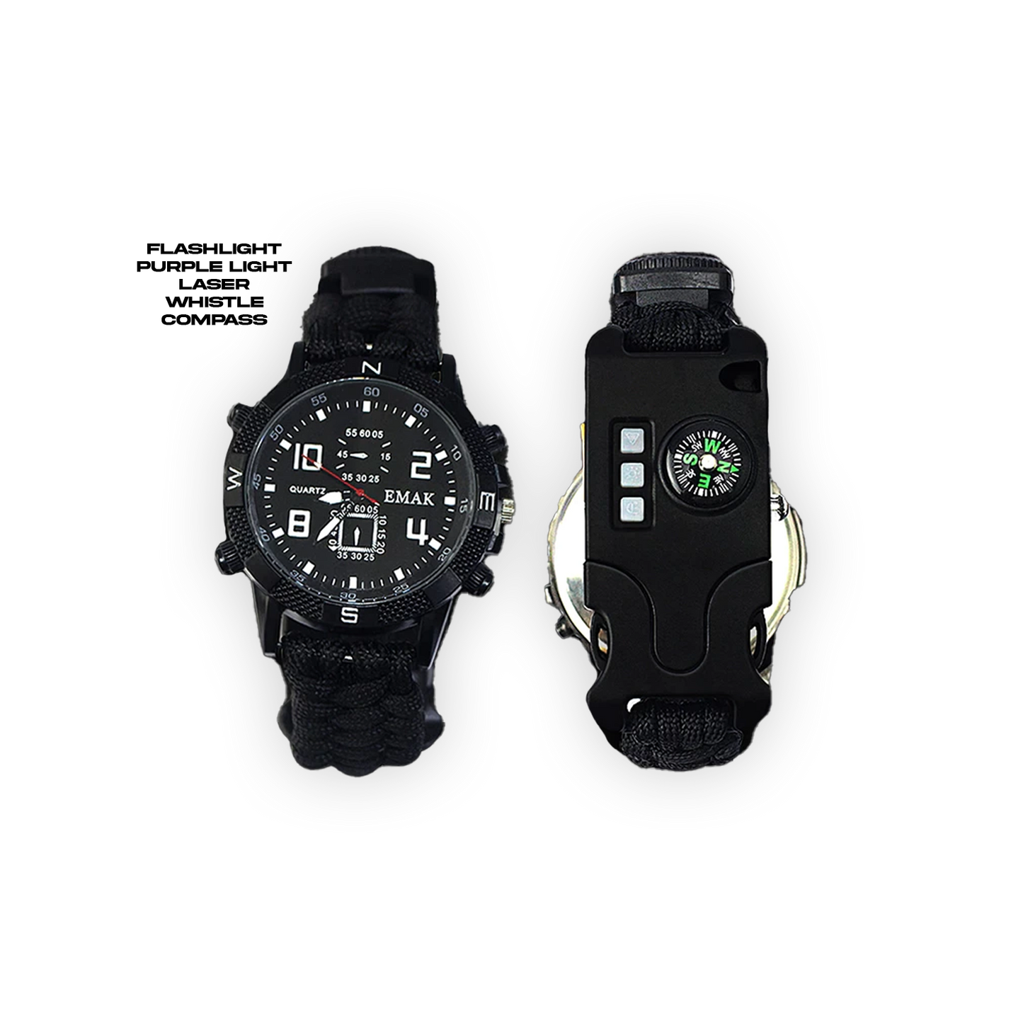 Emergency Survival Watch & Flashlight